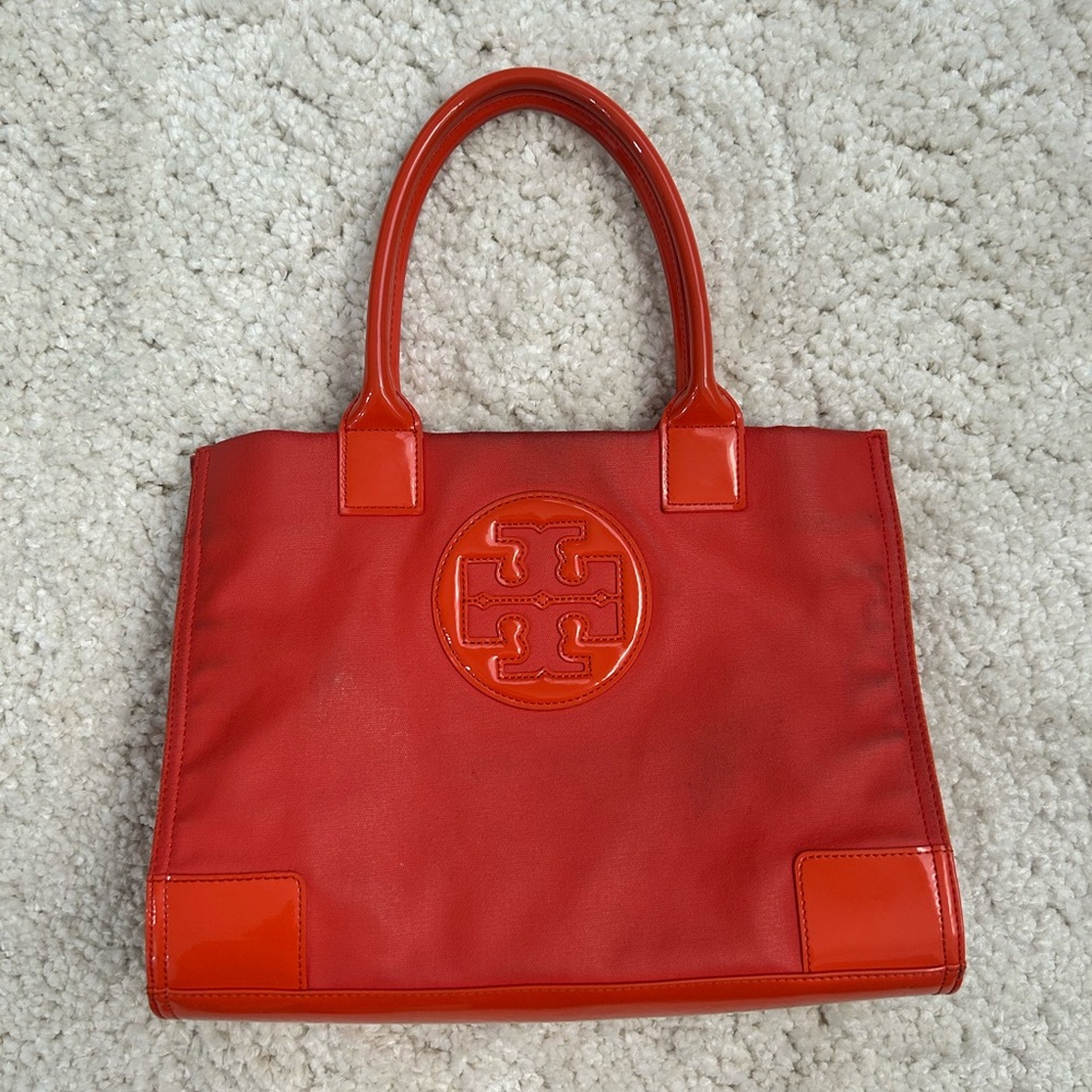 Tory Burch Orange Ella Tote Bag